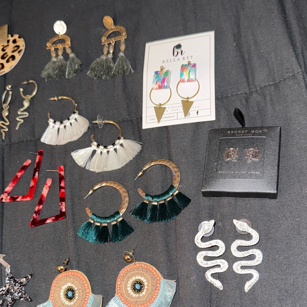 Assorted Statement Earrings Set - Colorful Mix - Picture 4 of 5